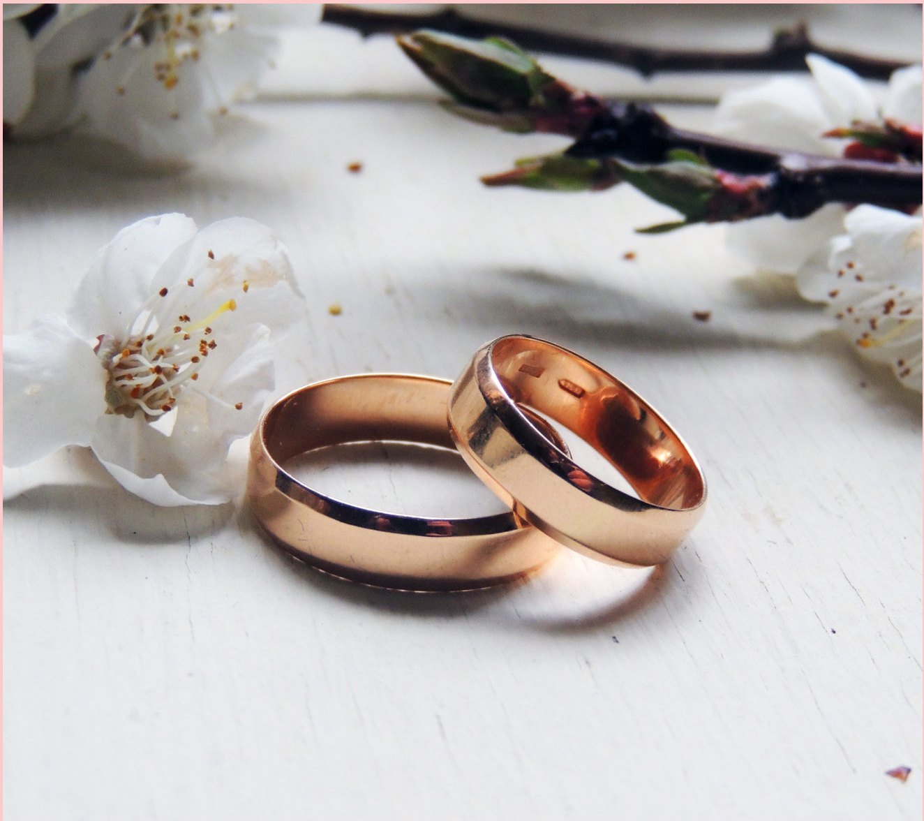 Wedding florals in cream and blush, set for a room