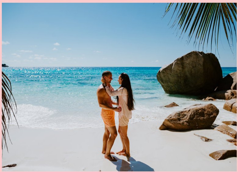 Rocky shore and open water after the wedding