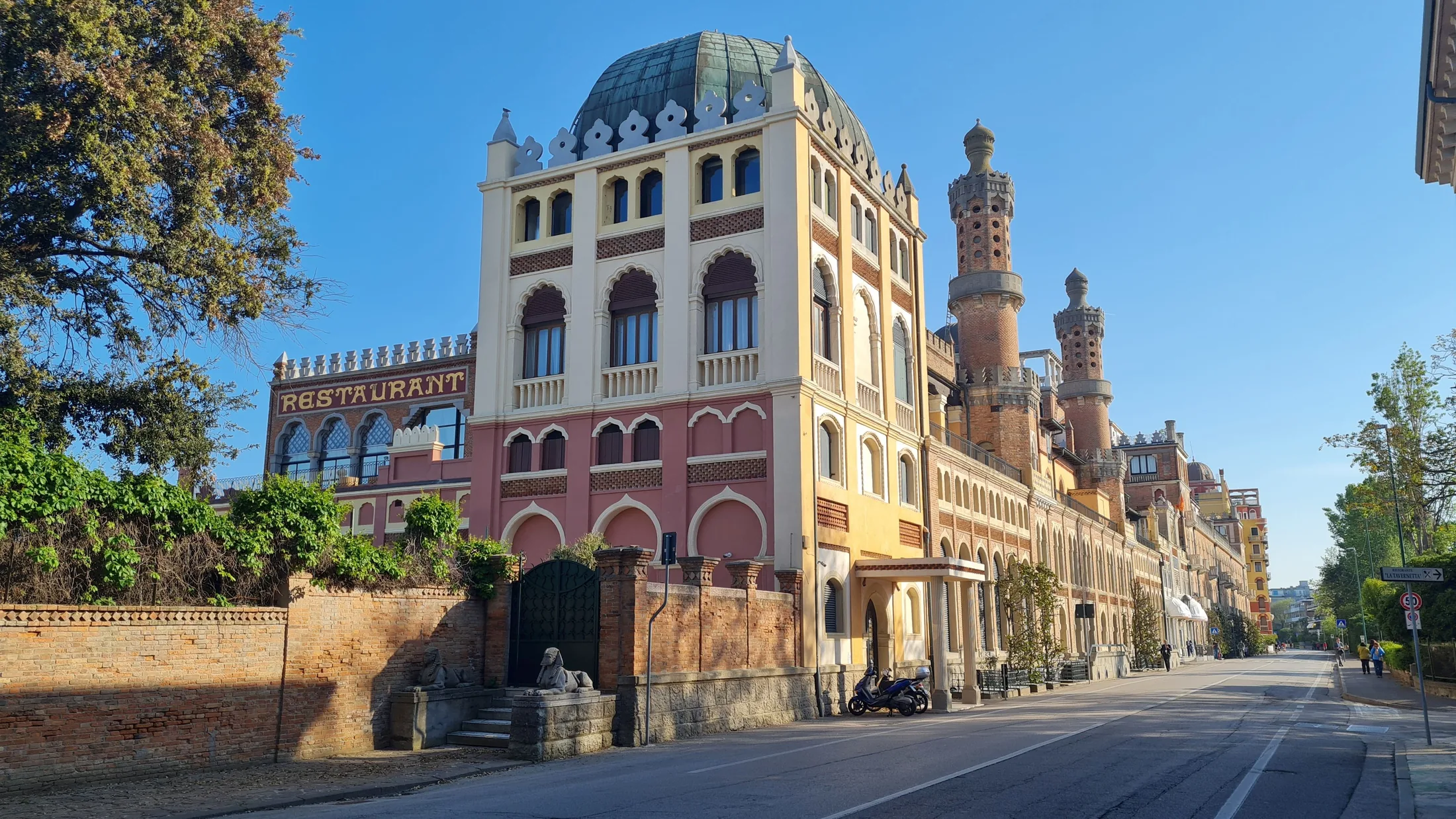 Hotel Excelsior on the Lido di Venezia, the Moorish-revival hotel on the waterfront